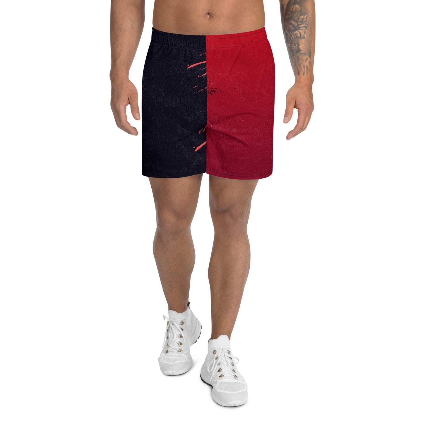 Men's Swim - Athletic Shorts Red Black Crush - FLAKOUT