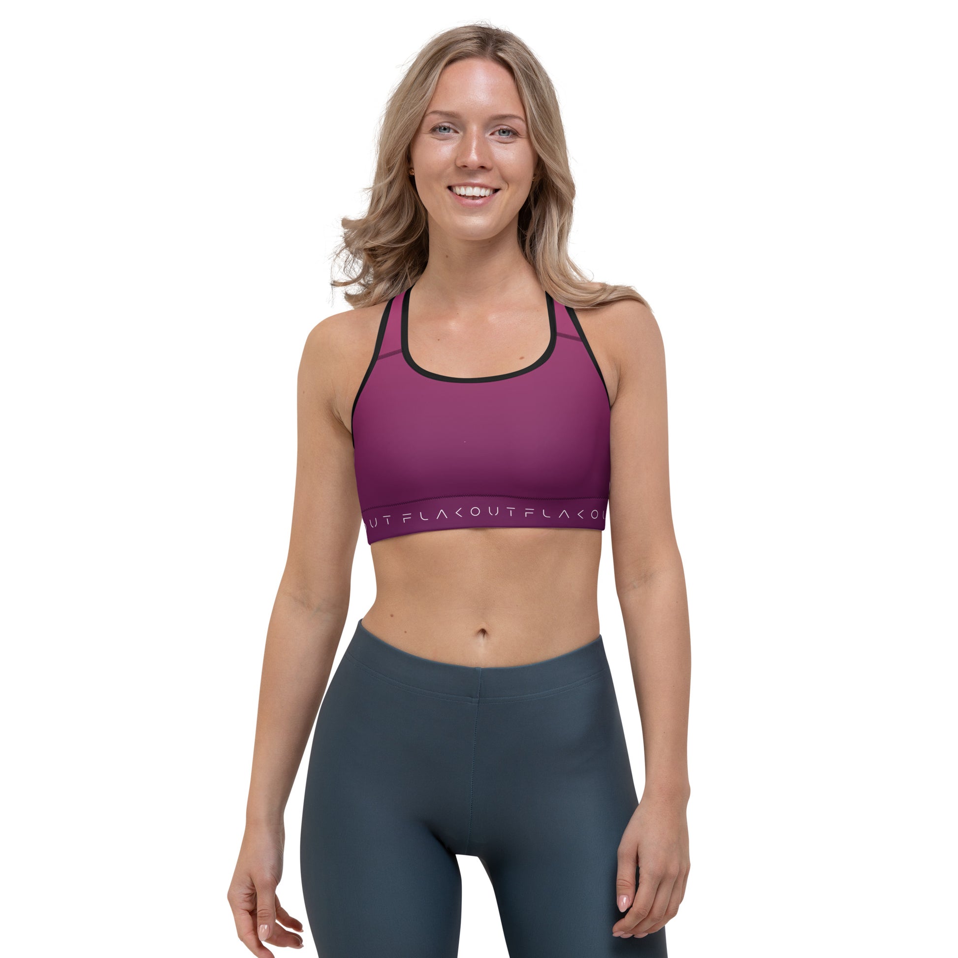 Deep Purple Women's Sports Performance Bra - FLAKOUT