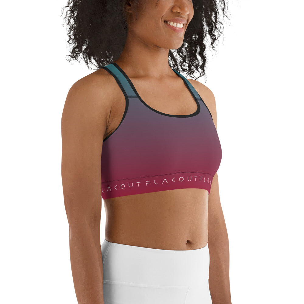 Electric Collision Women's Sports Performance Bra - FLAKOUT