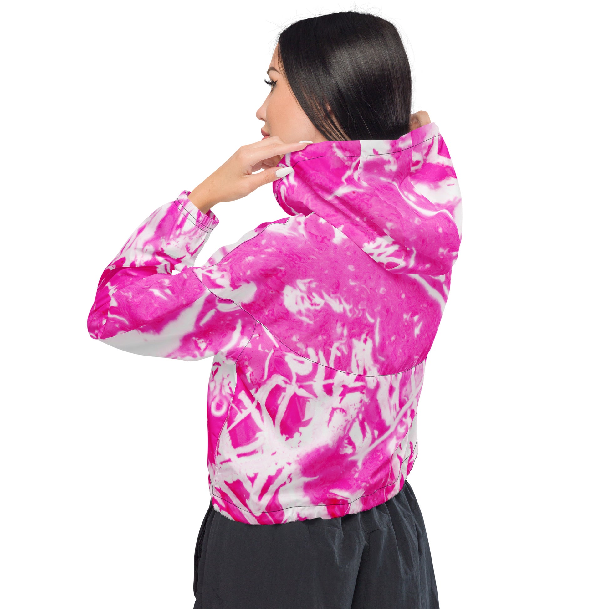 Velvet Aura Women’s Cropped Windbreaker - FLAKOUT