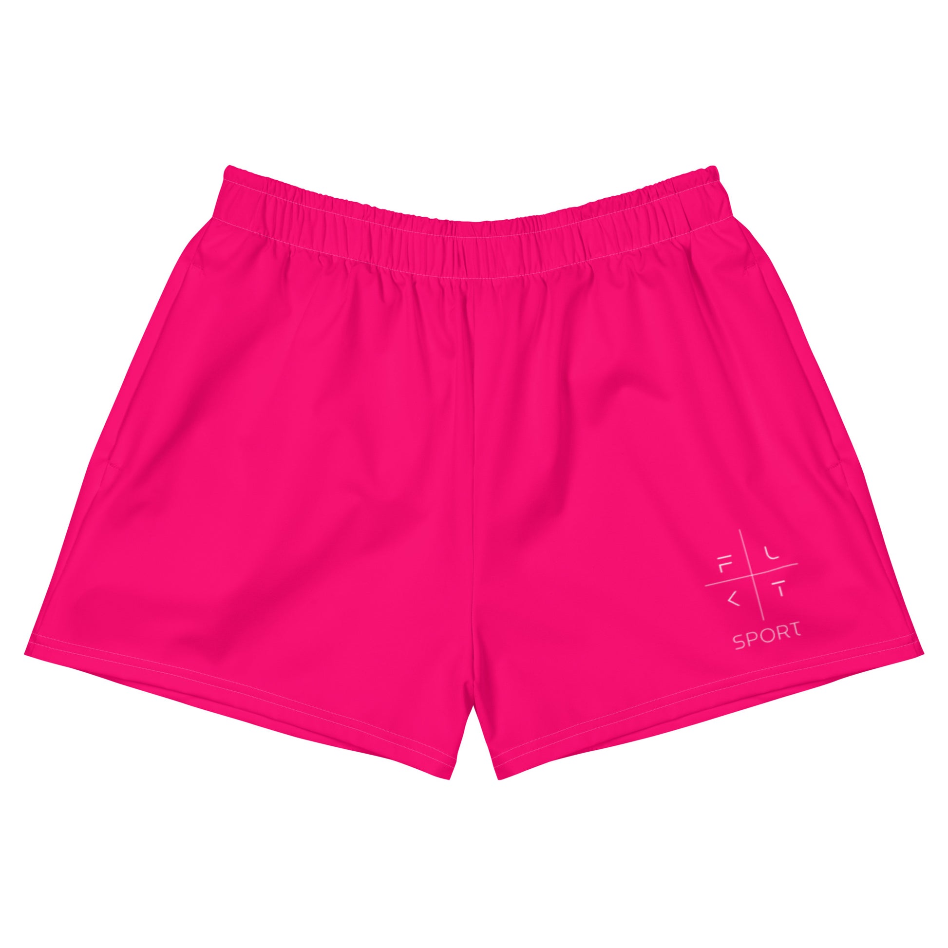 FLAKOUT Sport Fuchsia Burst Women’s Recycled Athletic Shorts - FLAKOUT