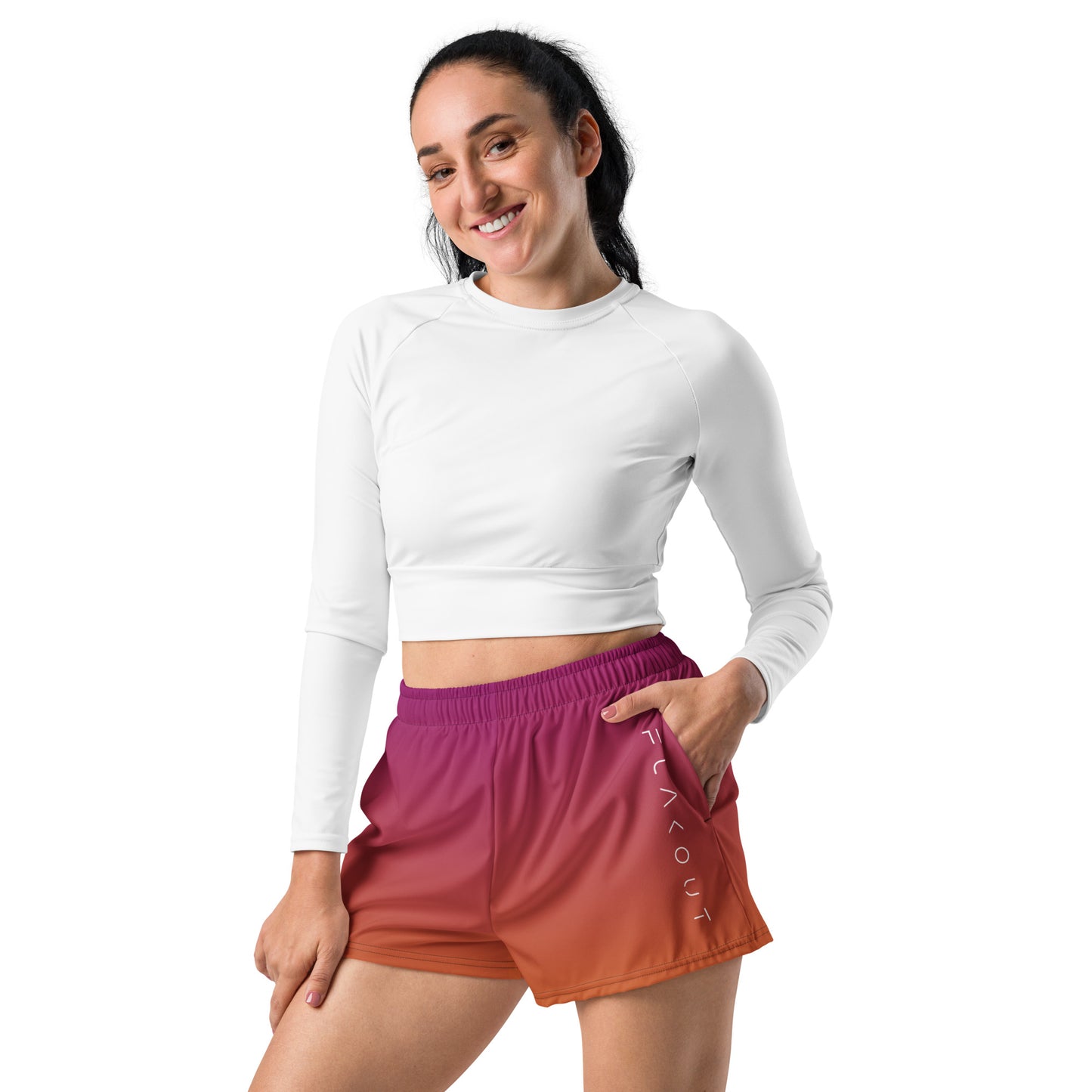 Sunset Blaze Women’s Recycled Shorts - FLAKOUT