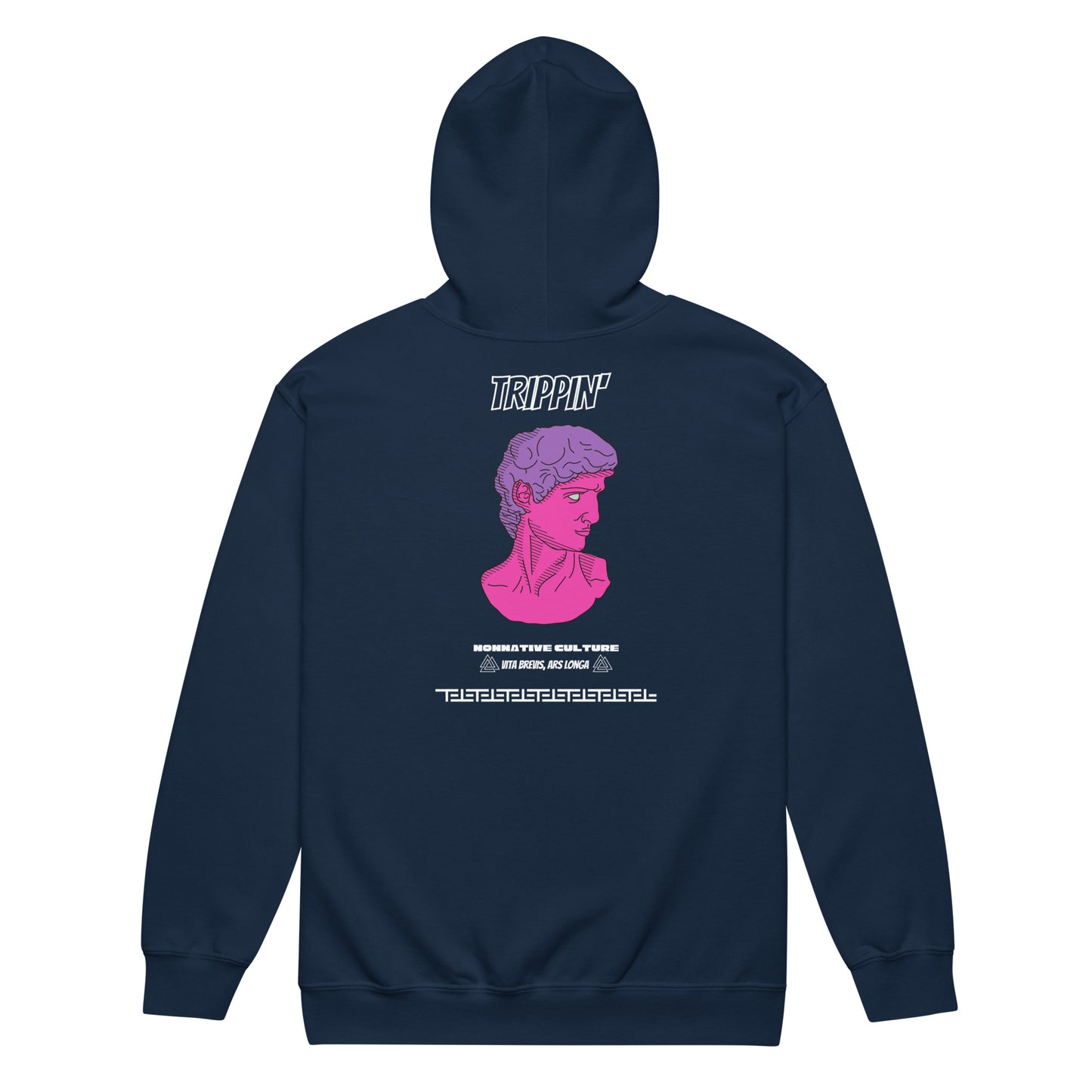 Nonnotine Dreamscape Trippin Heavy Harmony Fusion Zip Hoodie - Navy - FLAKOUT