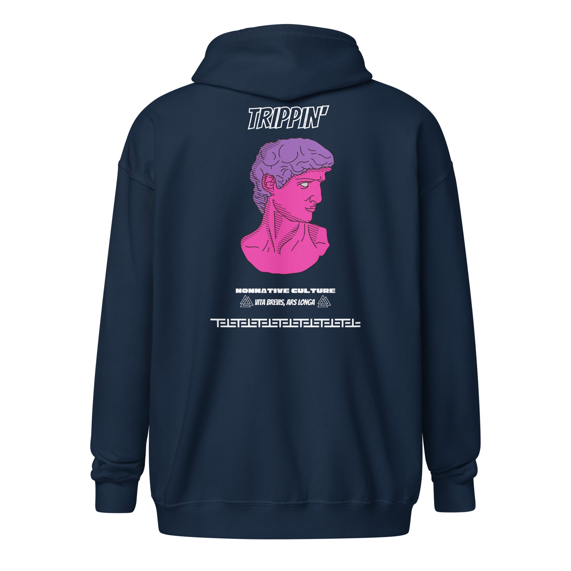 Nonnotine Dreamscape Trippin Heavy Harmony Fusion Zip Hoodie - Navy - FLAKOUT