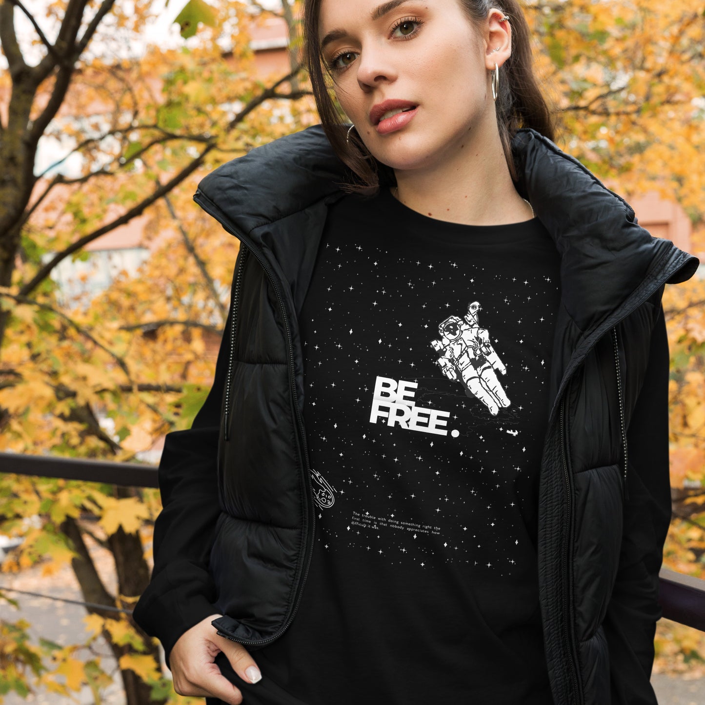 Be Free On Outer Orbit Long Sleeve Tee - FLAKOUT