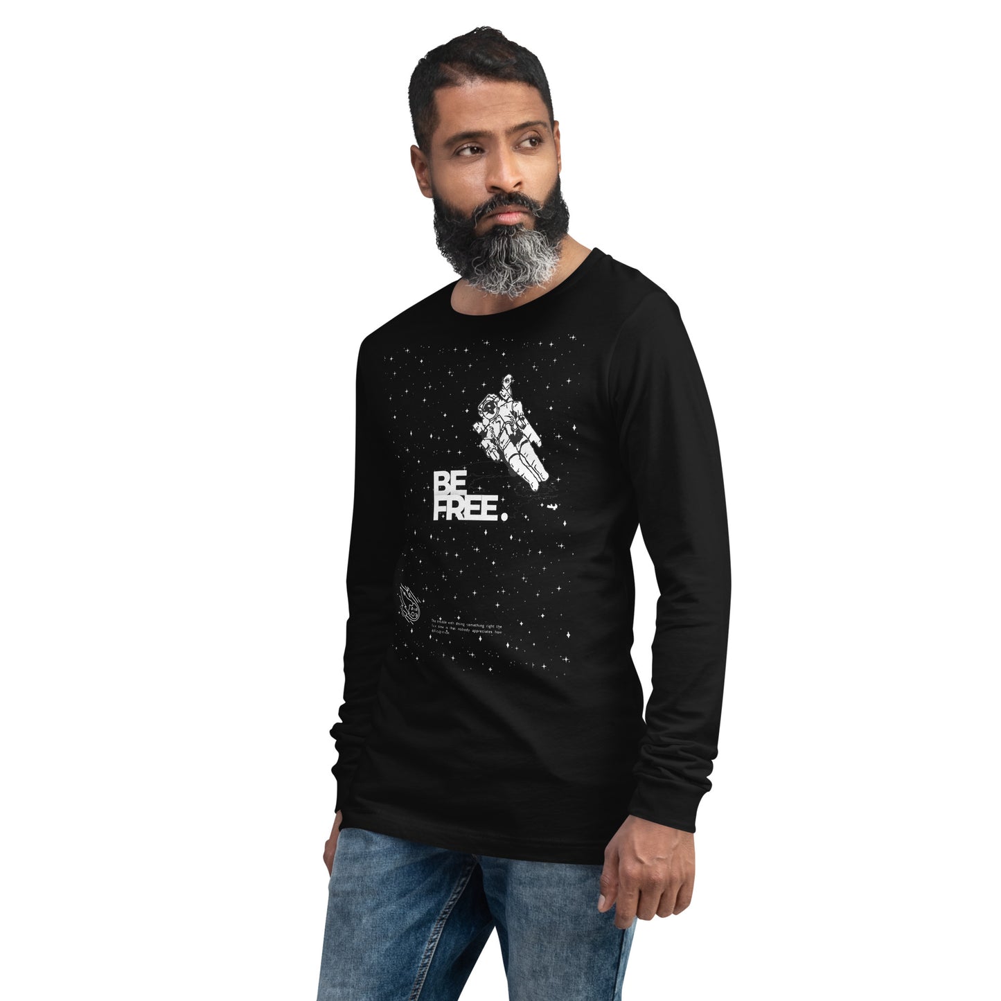 Be Free On Outer Orbit Long Sleeve Tee - FLAKOUT