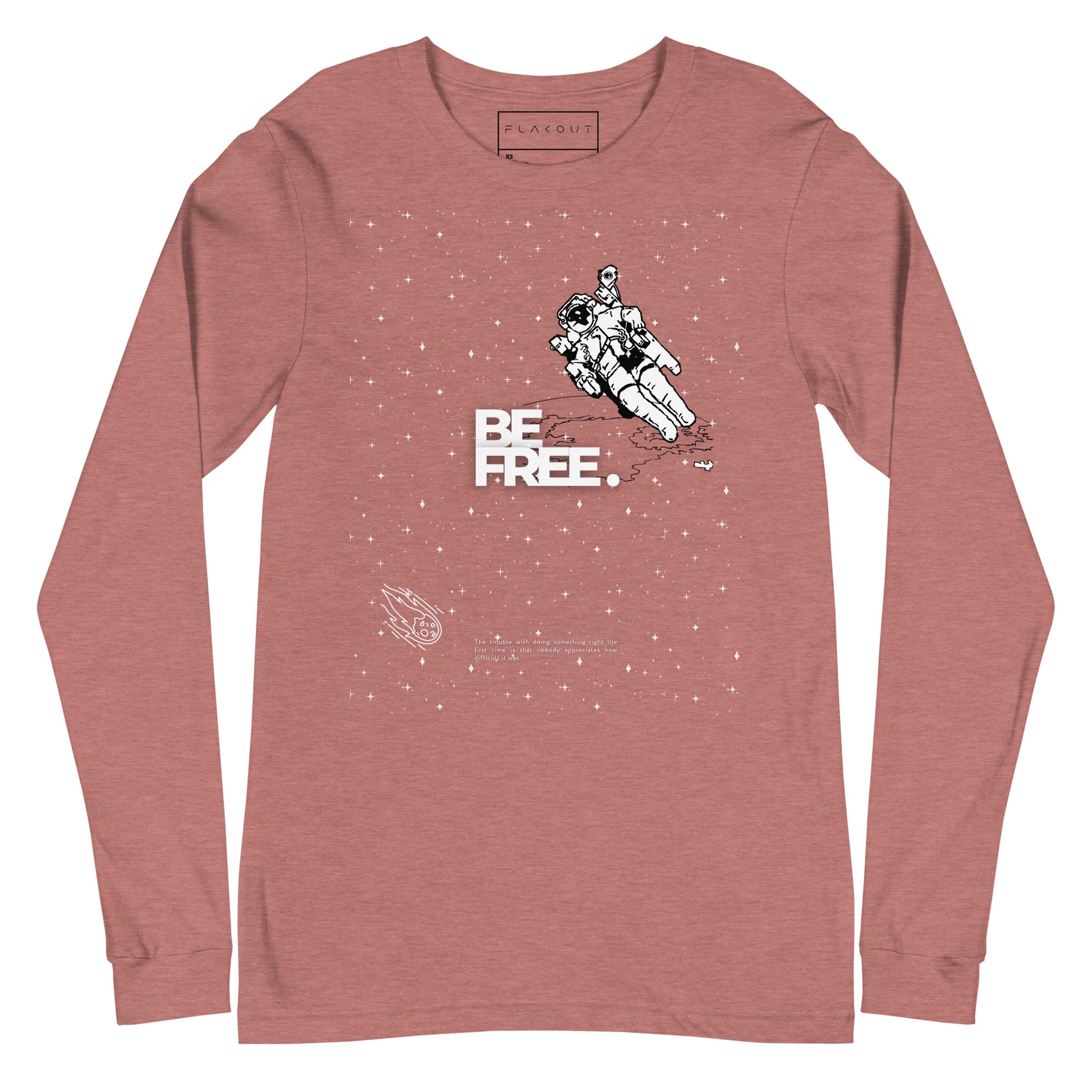 Be Free On Outer Orbit Long Sleeve Tee - FLAKOUT