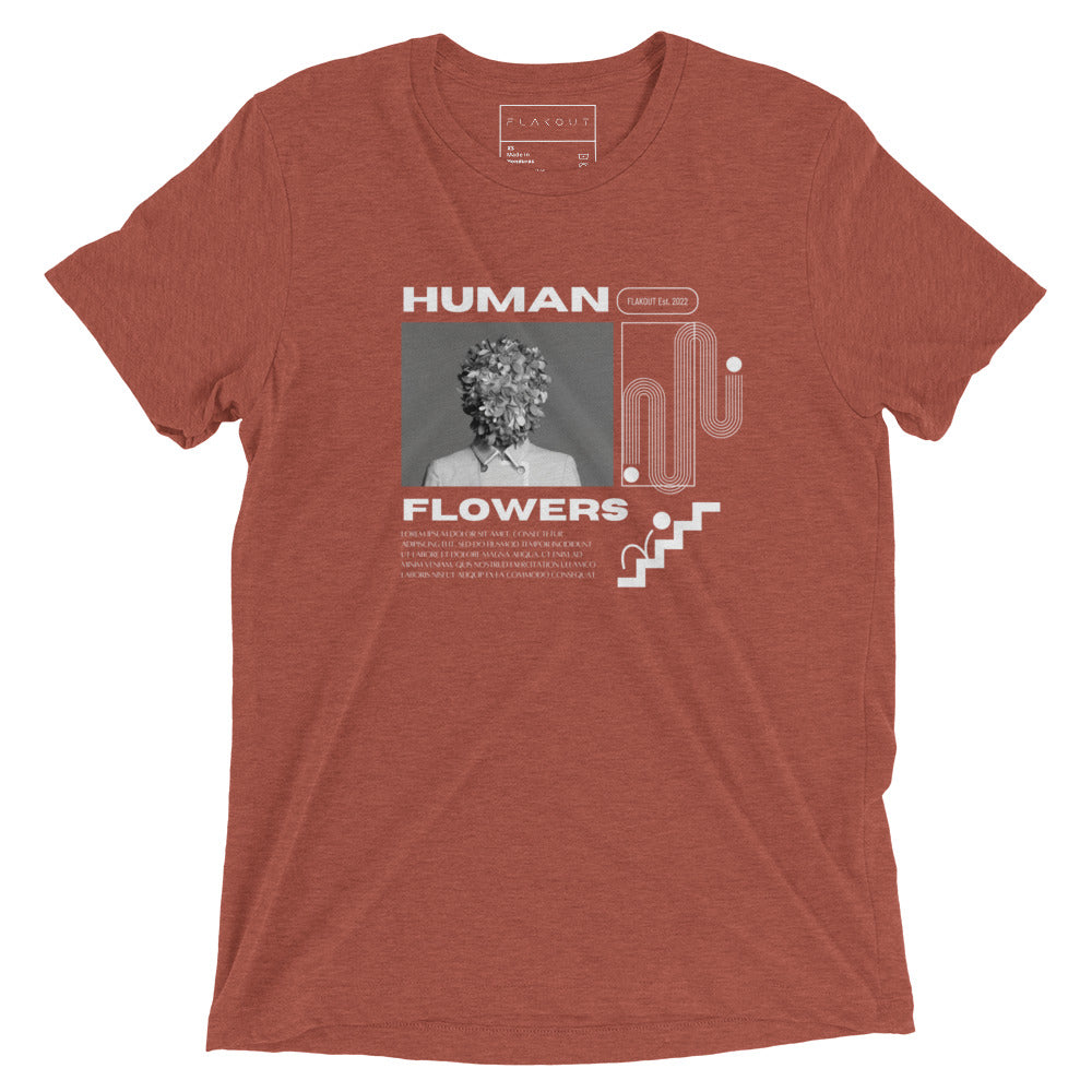 Human Flowers Floral Blooming T-shirt - FLAKOUT