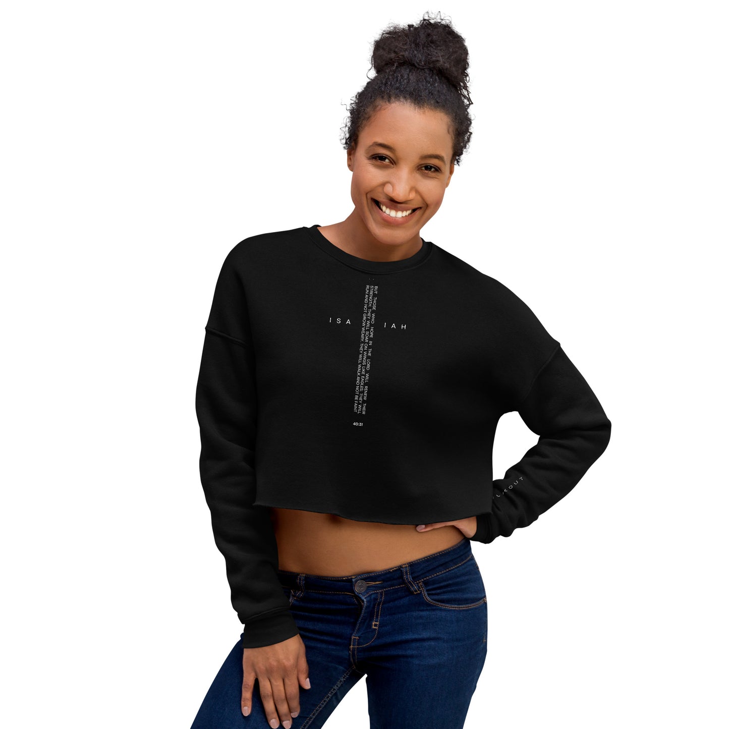 Isaiah 40:31 Women's Crop Sweatshirt - FLAKOUT