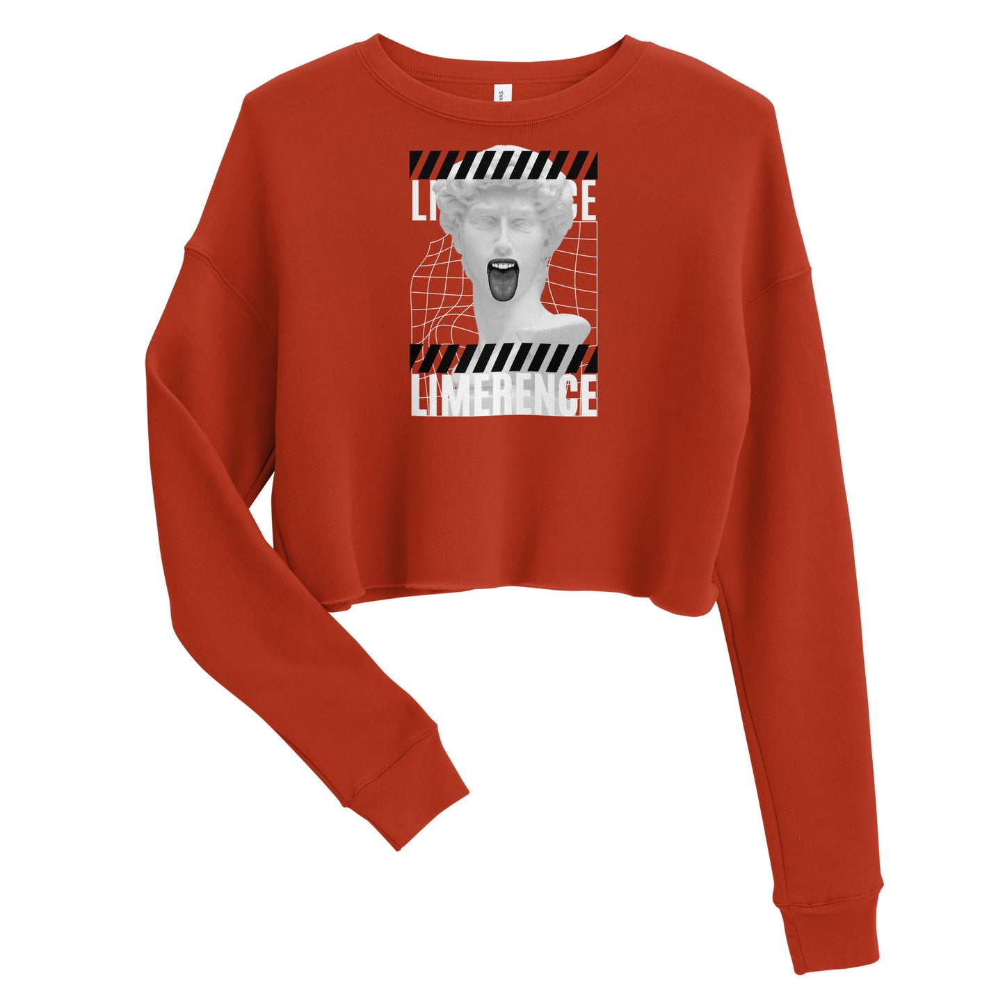 Limerence Women's Crop Sweatshirt - Brick - FLAKOUT