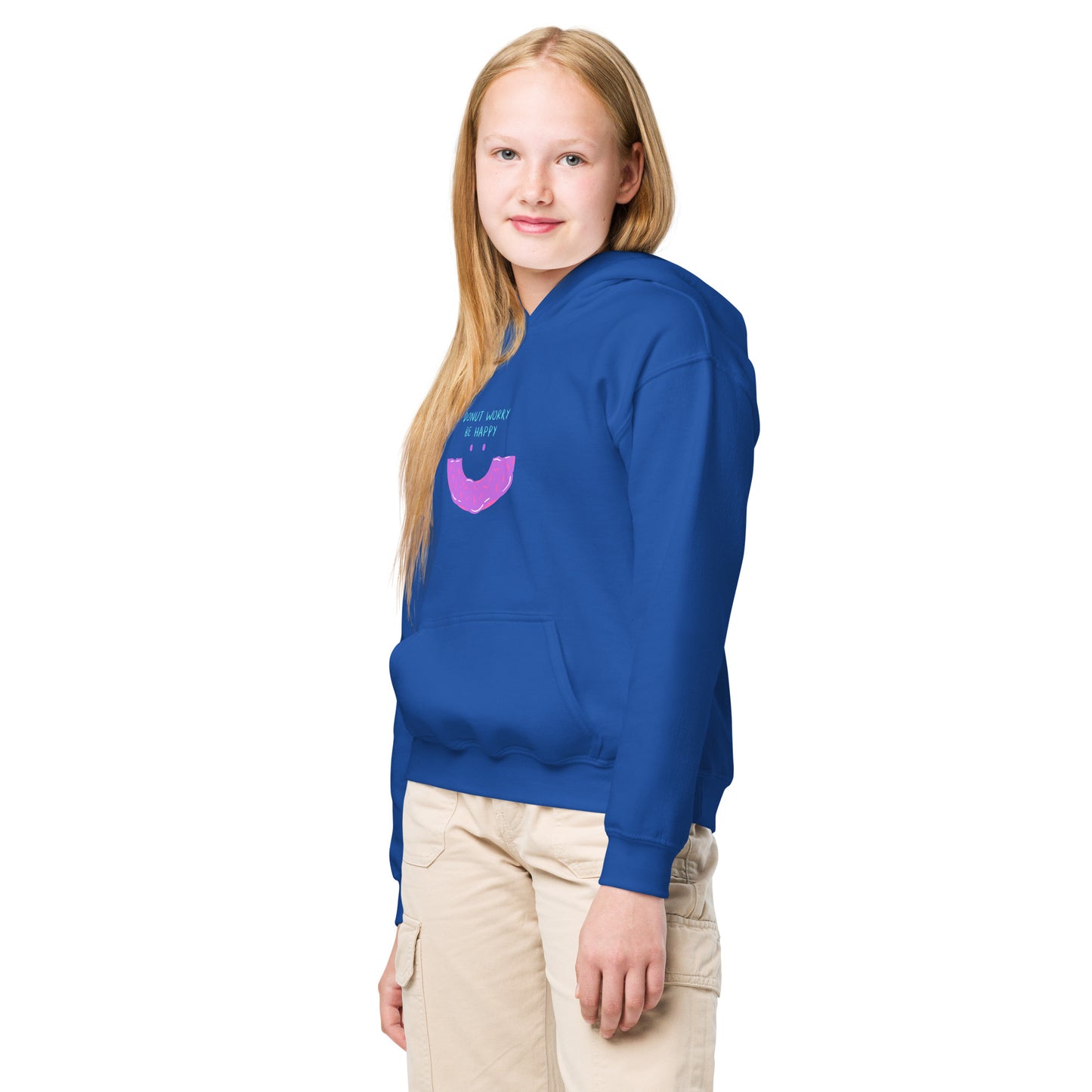 Donut Worry Be Happy Girl's Snug Blend Hoodie - FLAKOUT