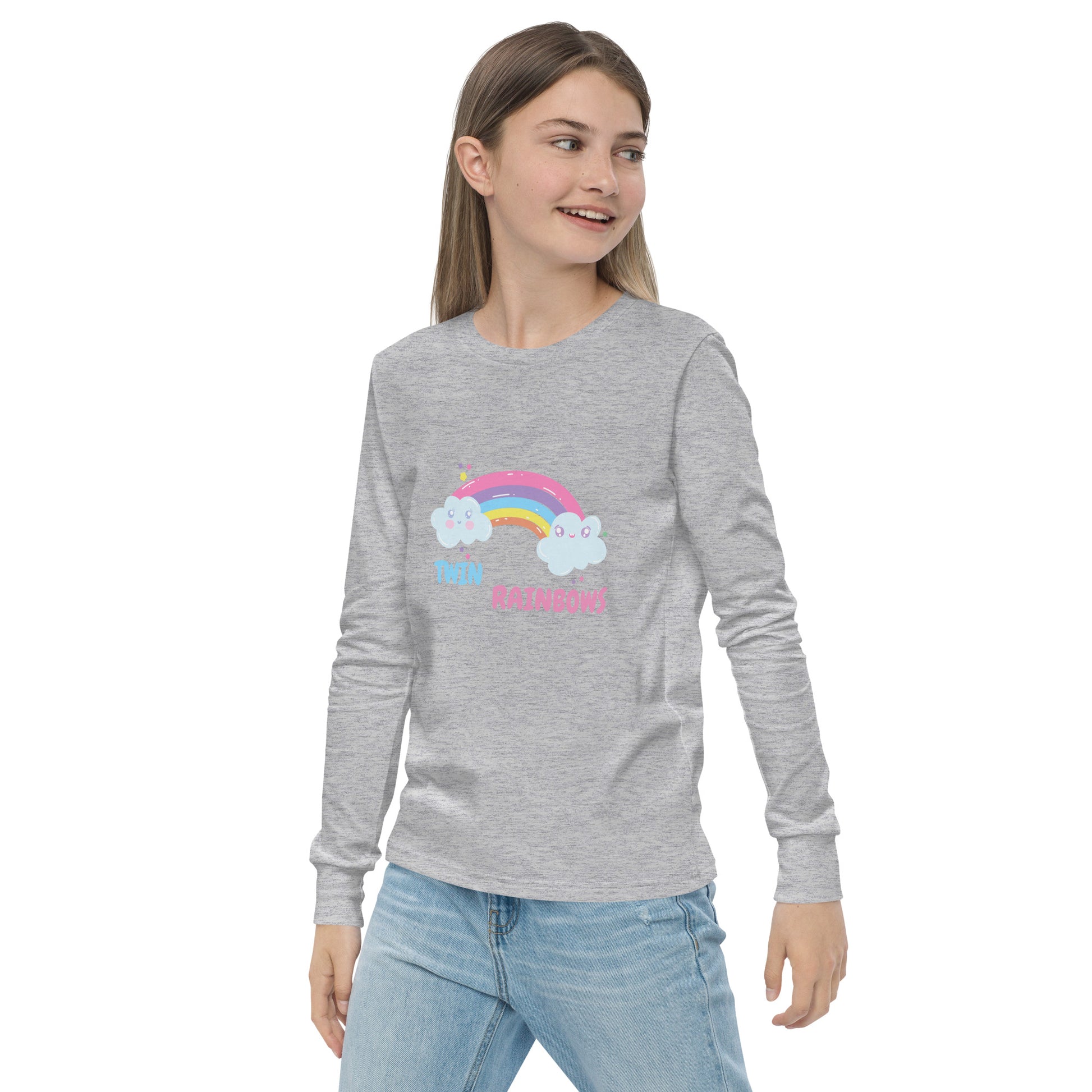 Twin Rainbows Girl's Long Sleeve Tee - FLAKOUT