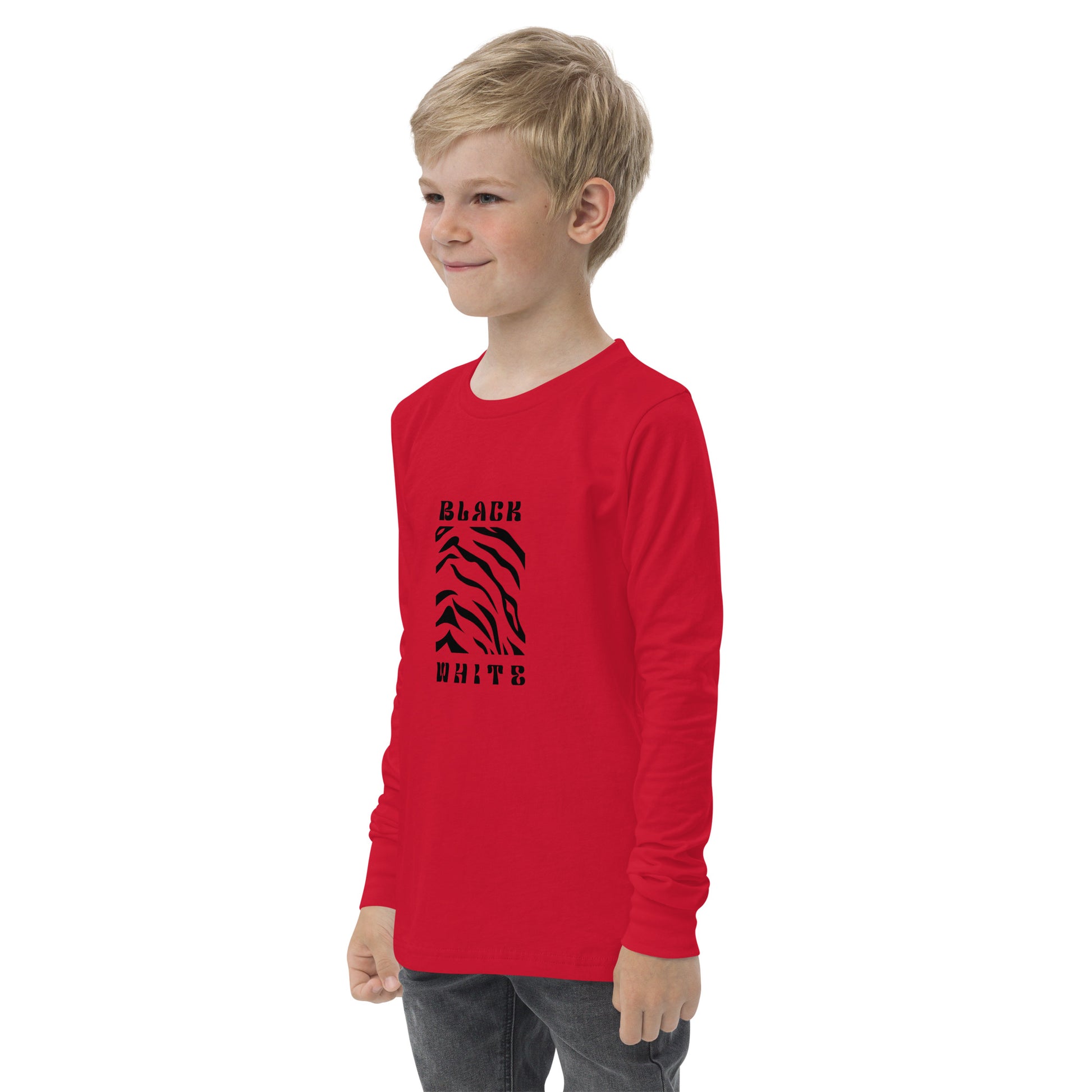 Opulent Onyx Tiger Kid's Long Sleeve Shirt - FLAKOUT