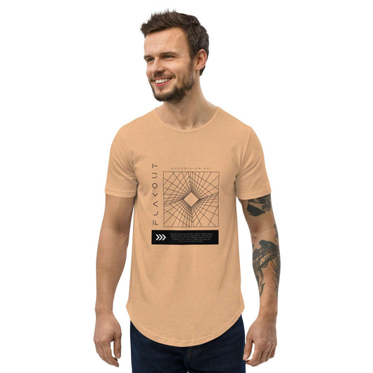 Men's Curved Hem T-shirt Quadrivium - FLAKOUT