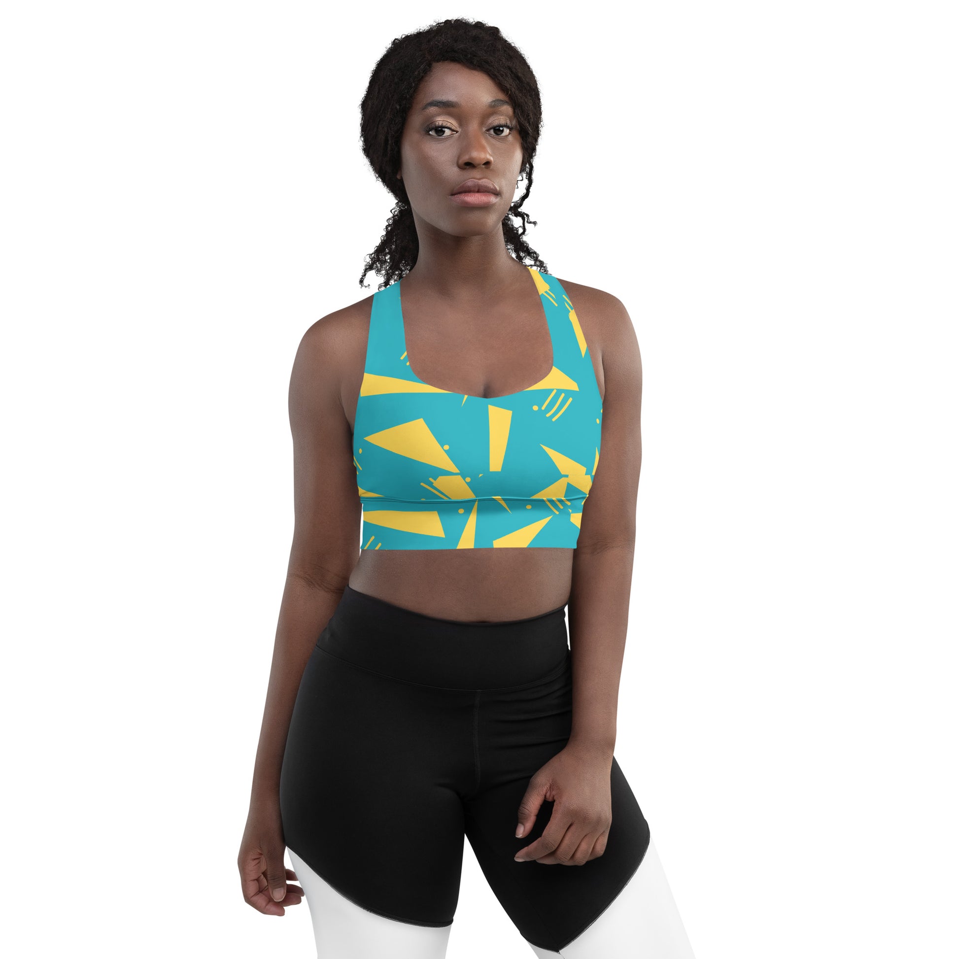 Women's Longline Sports Bra Triangles - FLAKOUT