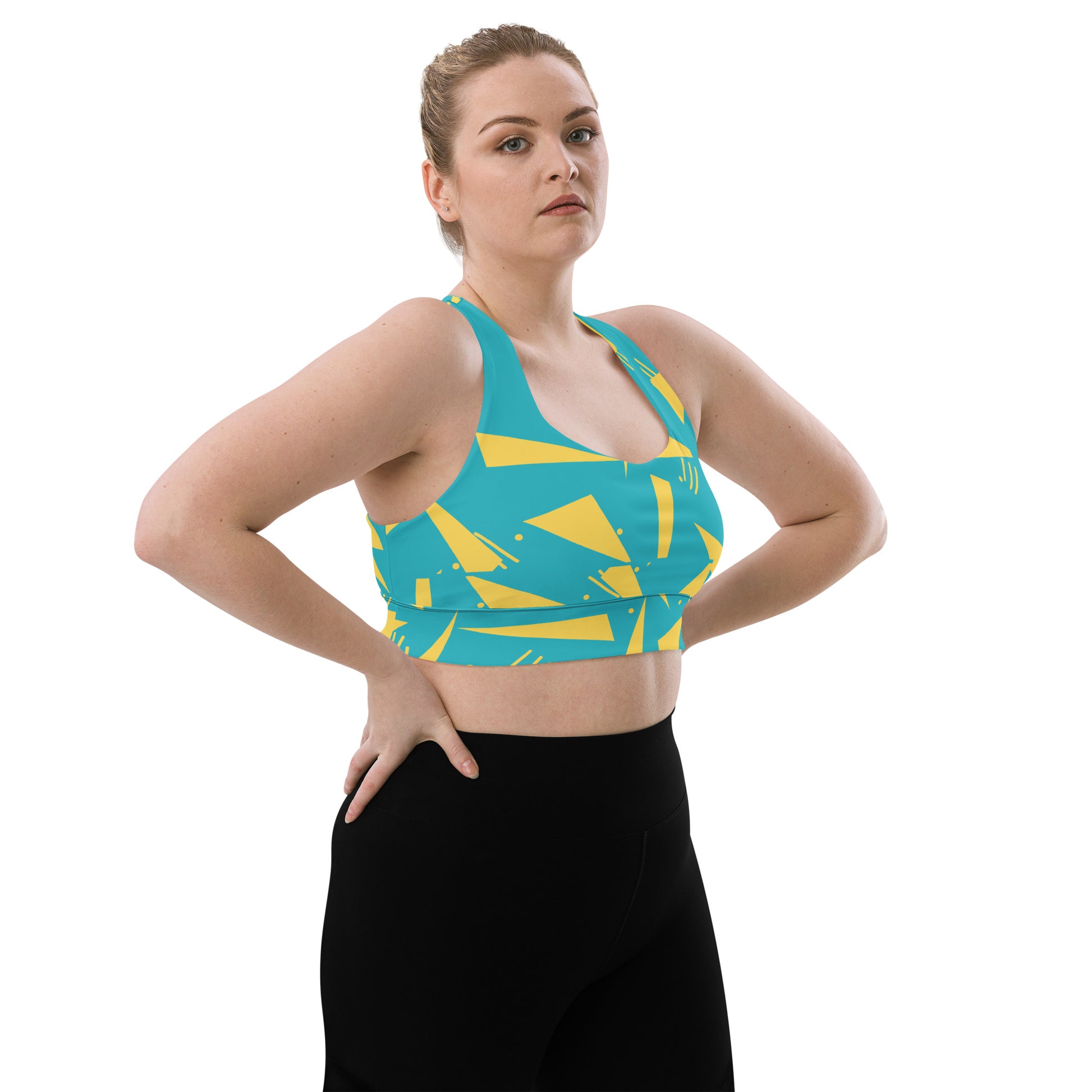 Women's Longline Sports Bra Triangles - FLAKOUT