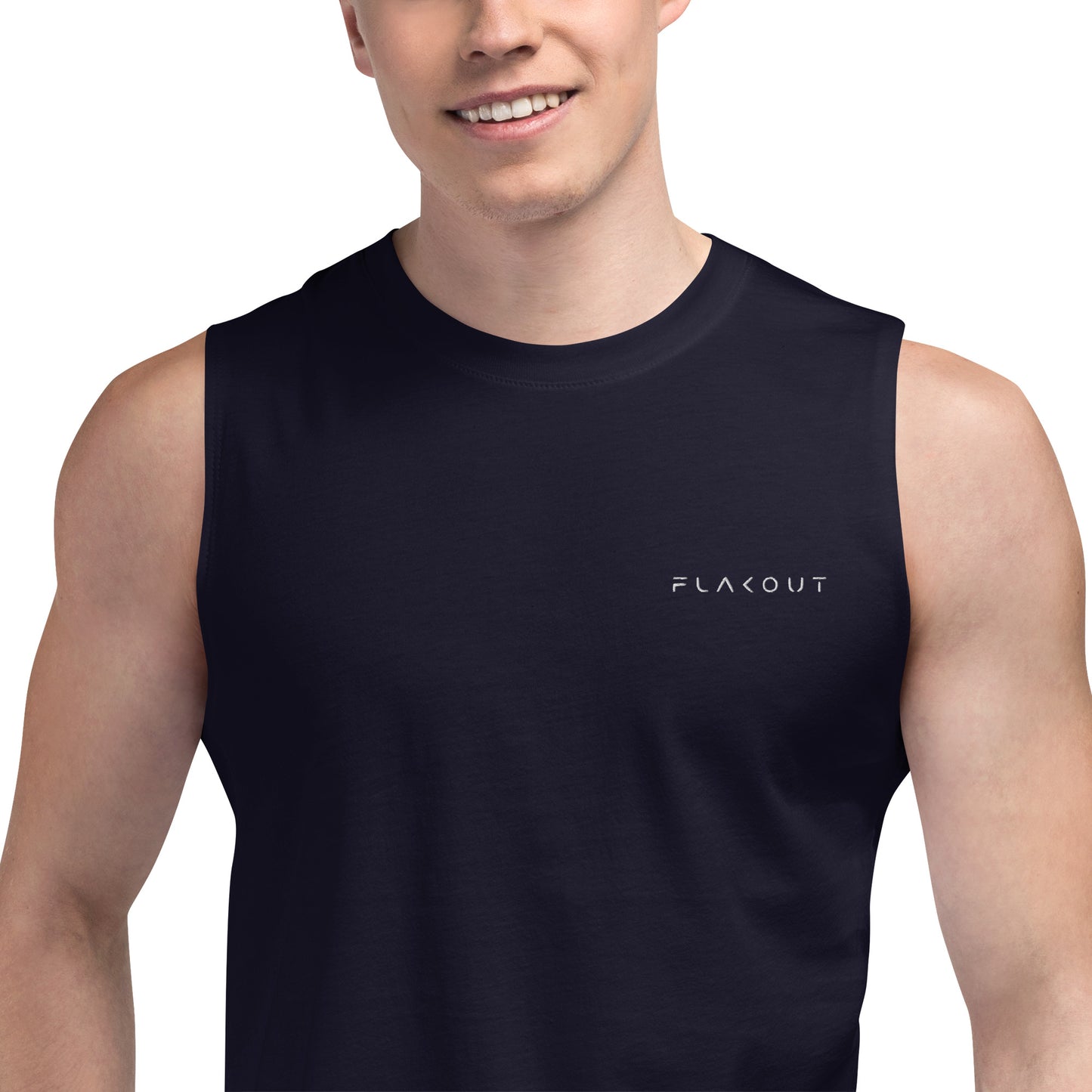 Muscle Shirt Embroidered Logo - FLAKOUT